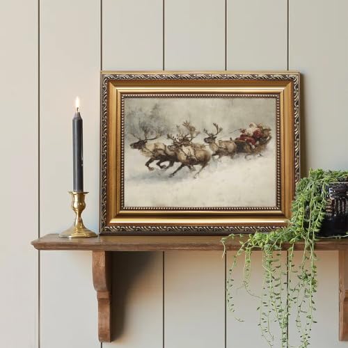 Vintage Christmas Tree Canvas Wall Art Print (10"L x 8"W / Christmas Tree 02)