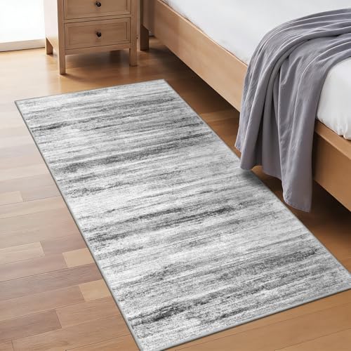 2x4 Washable Entryway Runner Rugs (Grey / 2' x 4' (Runner))