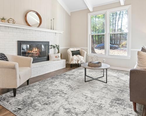 10x14 Washable Area Rug (Grey / 10' x 14' (Rectangular))