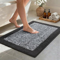 Bathroom Rugs 30x20 Non Slip Washable (Dark Grey / 1'8" x 2'6" (Rectangular))