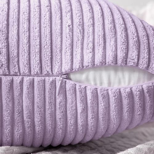 Purple Decorative Throw Pillow Covers for Couch 18x18 Inch Lavender (18" x 18" (Pack of 2) / Purple)