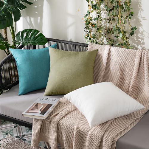 Decorative Outdoor Pillow Covers Lumbar Waterproof 12x20 Light Olive Green (20" x 12" (Pack of 2) / Light Olive Green)