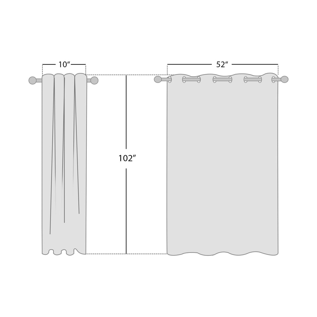 100% Absolutely Blackout Linen Curtains with Thermal Insulated White Liner (52"W x 102"L (Pack of 2) / Ivory)