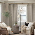 Burlywood Birch Pinch Pleat Linen Curtains 108 Inches Long 70 Inch Wide (Burlywood Birch / 70"W x 108"L (Pack of 1))