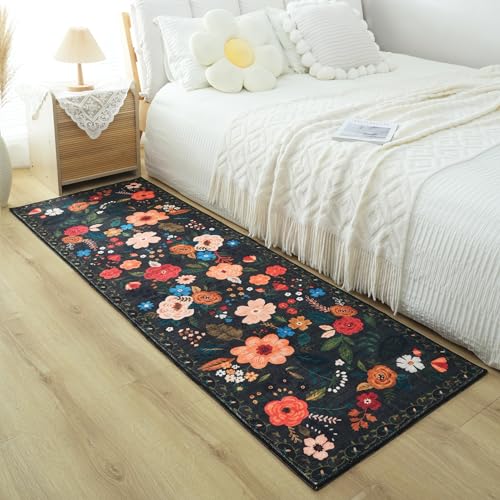 Runner Rug 2x6 Washable (Black / 2' x 6' (Rectangular))