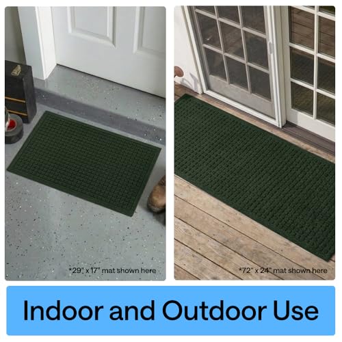 HydroABSORB Door Mat for Indoor Outdoor Use (Green / 47" X 35")