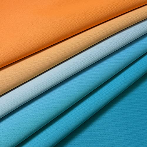 Orange Blue Ombre Curtains 52x84 Inche Long 2 (52"W x 84"L (Pack of 2) / Orange and Blue)