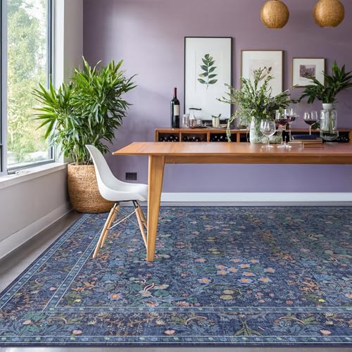 Dark Blue Living Room Rug 8x10 (Dark Blue / 8' x 10' (Rectangular))