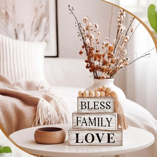 4 Pcs Farmhouse Table Decor (Bless)