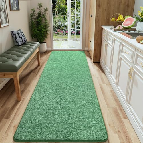 2x8 Runner Rug for Hallway (2' x 8' (Runner) / Green and White)