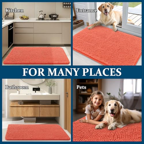 Dog Door Mat for Muddy Paws 59x20 (Coral / 59" X 20")