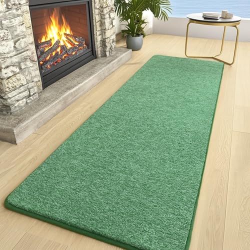 2x8 Runner Rug for Hallway (2' x 8' (Runner) / Green and White)