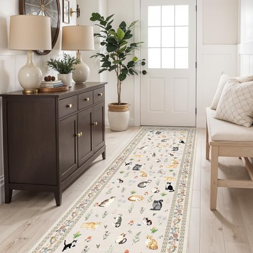 2'6"x8 Washable Kitchen Runners (Light Beige / 2'6" x 8' (Runner))