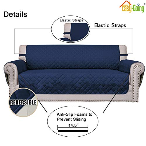Reversible Couch Cover (Navy/Ivory / Small Chair)