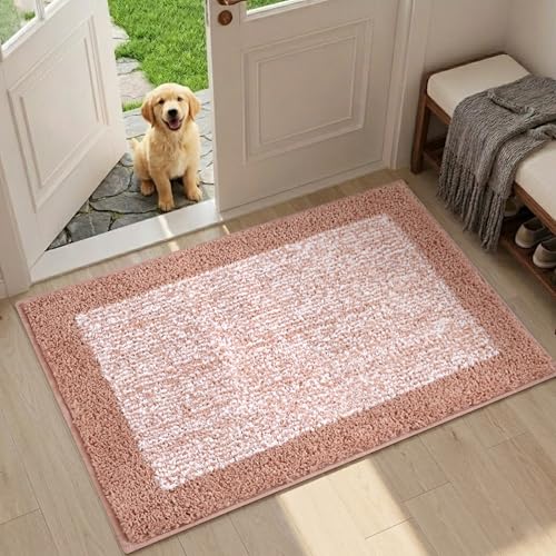 Bathroom Rugs 30x20 Non Slip Washable (Pink / 1'8" x 2'6" (Rectangular))