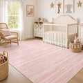 Boho 4x6 Pink Area Rug Living Room Rugs Machine Washable (Pink / 4' X 6' (Rectangular))