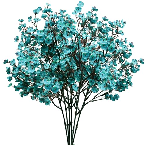 15 Bundles Artificial Teal Baby’s Breath Flowers (Teal)