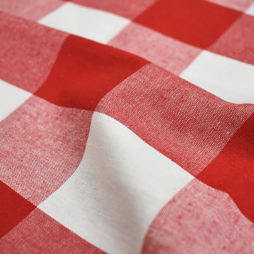 Curtains for Windows Treatment Buffalo Check Plaid Pattern Gingham 2 Panels Rod Pocket Red and White Farmhouse Decor Curtains for Living Room 60 Inch Length 34"x60" (34"W x 60"L (Pack of 2) / Red and White)