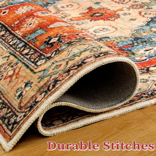 9x12 Washable Non Slip Boho Area Rug for Living Room (Tribal Medallion/Multi / 9' x 12' (Rectangular))