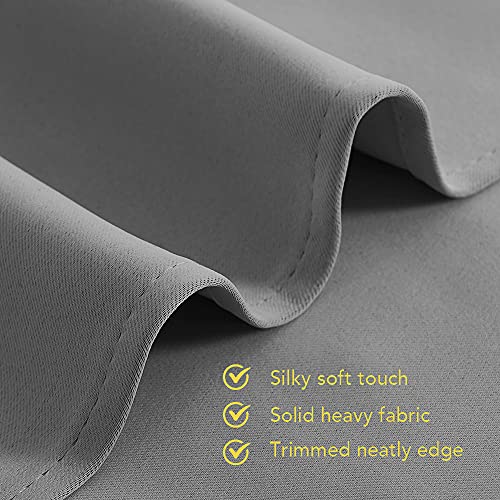 Bedroom Curtains Blackout Drapery Panels (Silver Gray / 70"W x 84"L (Pack of 2))