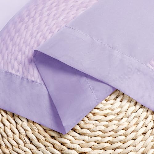 Lilac Sheer Curtains 45 Inch Long 2 Panels (Lilac / 42"W x 45"L (Pack of 2))