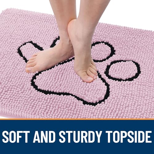 Dog Door Mat for Muddy Paws 36x24 (Dusty Rose / 36" X 24")