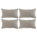 4 Packs Grey Decorative Throw Pillow Covers 14x24 Inch for Living Room Couch Bed (24" x 14" (Pack of 4) / Gray)
