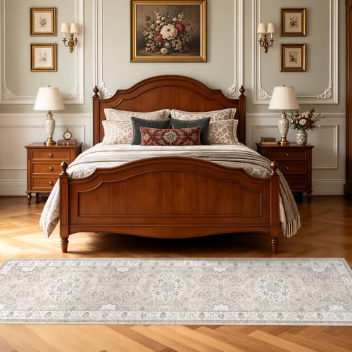HY HAOYUNLAI Washable Hallway Runner Rug 2.6x10 Non Slip Kitchen Slim Rug (2'6" x 10' (Rectangular) / Beige)