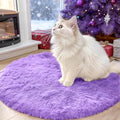 Purple Round Rugs for Bedroom (2 Ft Round / Purple)