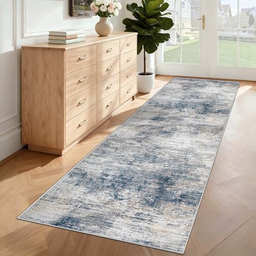2x8 Runner Rug for Hallway (Blue White / 2' x 8' (Rectangular))