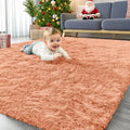 Area Rugs for Living Room Bedroom (4x5.9 Ft / Muted Orange)