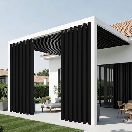 Blackout Patio Sliding Door Curtains (Black / 60"W x 90"L (Pack of 1))