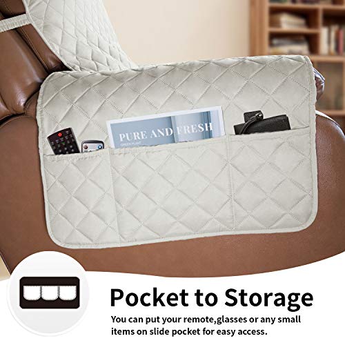 Reversible Couch Cover (Ivory/Ivory / Large Recliner)
