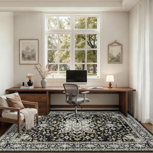 4x6 Area Rugs Living Room (Black Gold / 4' x 6' (Rectangular))