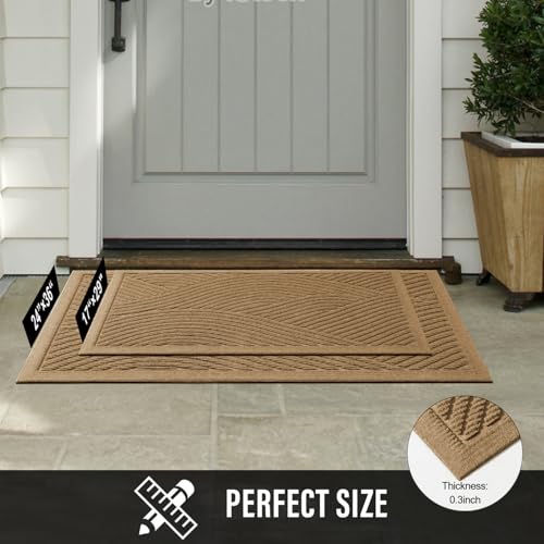 Sturdy Front Door Mat (Brown / 1'5" x 2'5" (Rectangular))