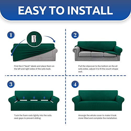 Stretch Couch Covers for Sofa (Hunter / Large)