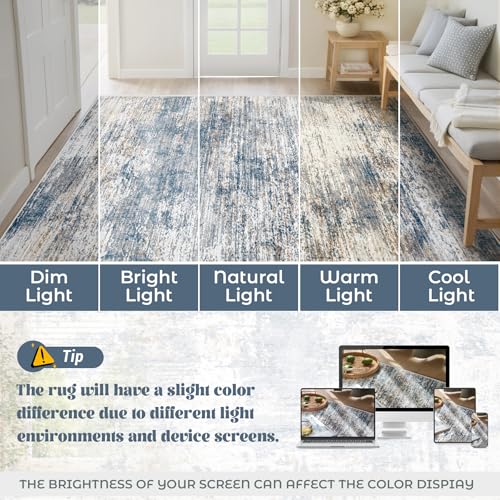 9x12 Area Rug for Living Room (Blue White / 9' x 12' (Rectangular))