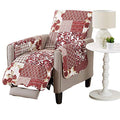 Reversible Patchwork Recliner Cover (Recliner / Patchwork - Burgundy)