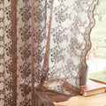 Vintage Lace Curtains 54 Inch Length (Brown / 52"W x 54"L (Pack of 2))