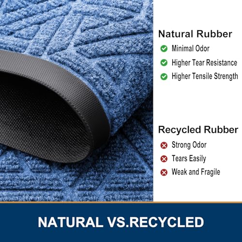 Front Door Mat Outside Entrance (Blue / 47" X 32")