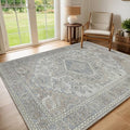 8x10 Washable Area Rugs for Living Room (8' x 10' (Rectangular) / Taupe-grey-brown-beige-light Blue)