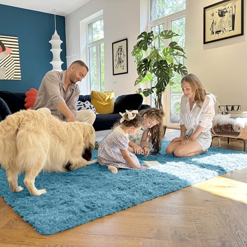 2x8 Machine Washable Runner Rugs for Hallway (2x8 Ft / Slate Blue)