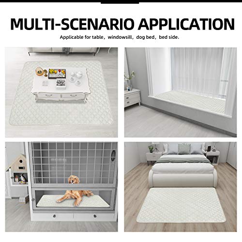 Sectional Couch Covers for Dogs L Shape Sofa Cover Reversible Sofa Slipcover Chaise Lounge Cover Furniture Protector Cover for Pets Dog Cat (42" x 52" / Ivory/Ivory)