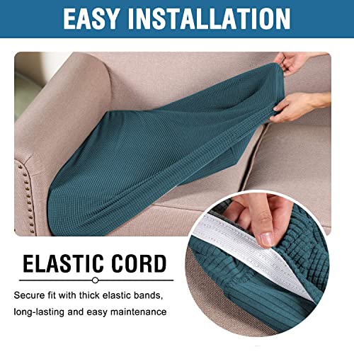 Super Stretch Individual Seat Covers (Deep Teal / 2 Cushion Sofa)