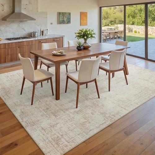 10x12 Area Rug for Living Room Bedroom (Beige/White / 10' x 12' (Rectangular))