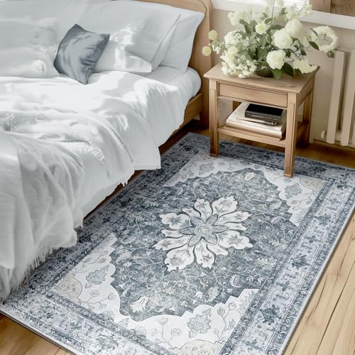 Washable Area Rug (Grey/White/Beige / 3' x 5' (Rectangular))