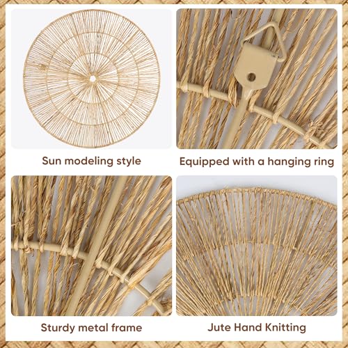 Set of 7 Boho Wall Decor (Classic jute color)