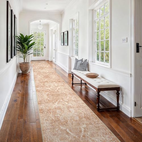 2'6"x16 Washable Long Runner Rug (Brick / 2'6" x 16' (Runner))