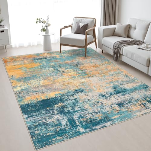 5x7 Area Rug Living Room (Rosy Haze / 5' x 7' (Rectangular))
