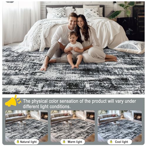 Area Rug Living Room (New-black / 4' x 6' (Rectangular))